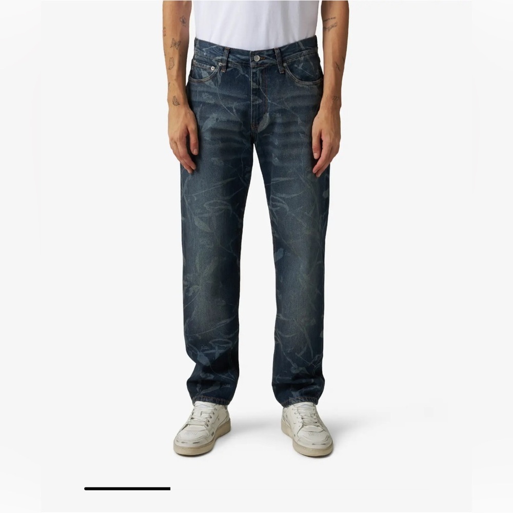 NWT Patta Men’s Leaves Laser Printed Denim Straight Jeans Size 30